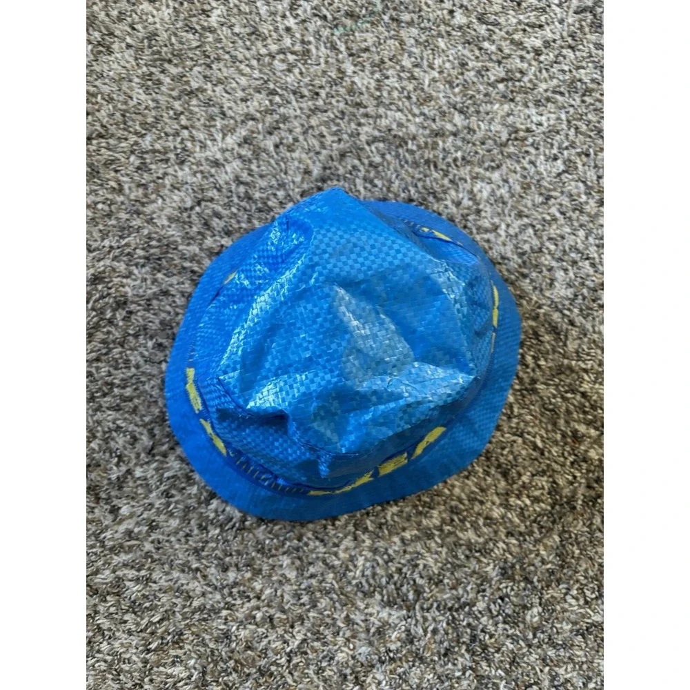 Ikea Knorva Frakta Bucket Hat Cap Adult Blue‎ Polypropylene OSFM IKEA Hat